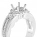 0.45 ct Ladies Round Cut Diamond Semi Mounting Engagement Ring in 14 kt White Gold